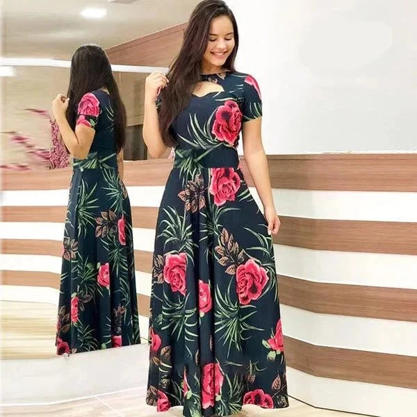 Floral Elegance: Spring Maxi Dress