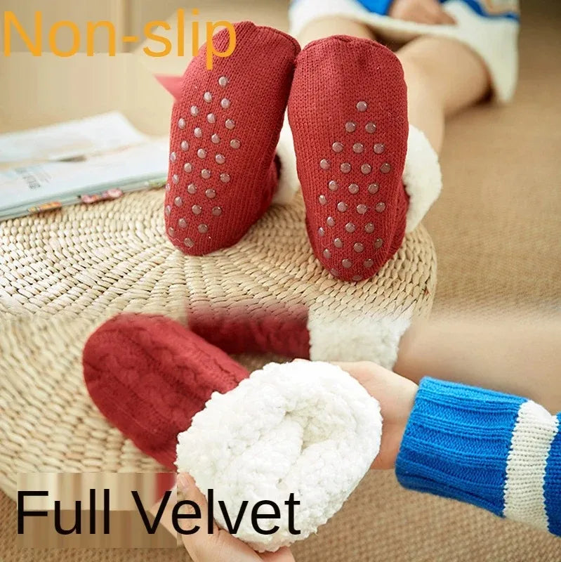 Women's Plush Non-Slip Coral Fleece Floor Socks | Alfadarling