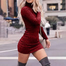 Switch Sexy High Collar Slim Fit Mini Sweater Dress 2 image