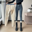 Switch ZOENOVA Winter Velvet High Waist Skinny Jeans for Women 1 image