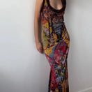 Switch Summer Tie-Dye U-Neck Slim Dress 1 image