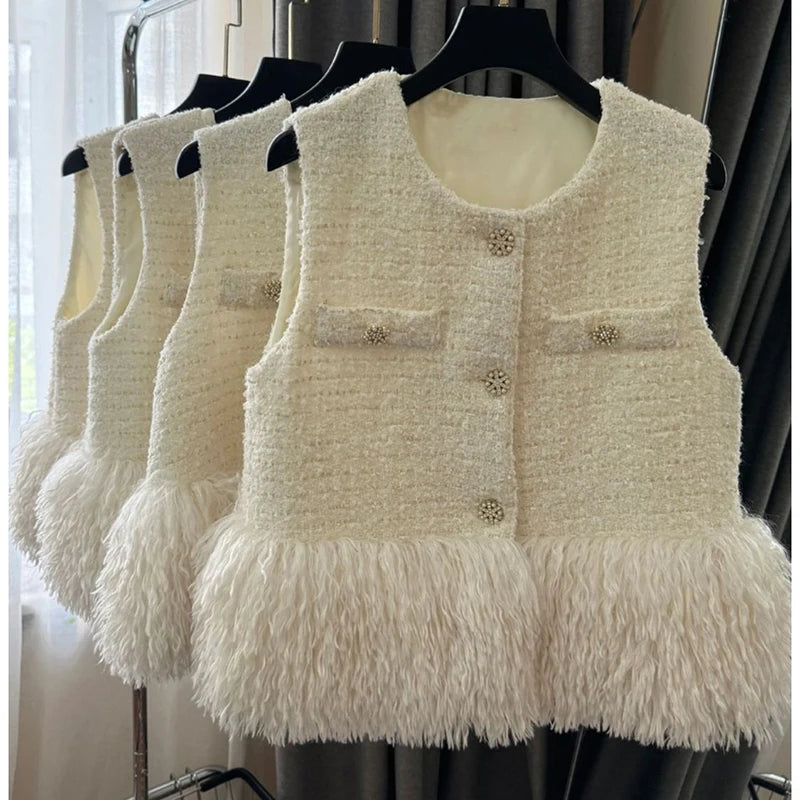 Wool Vest Jacket for Women