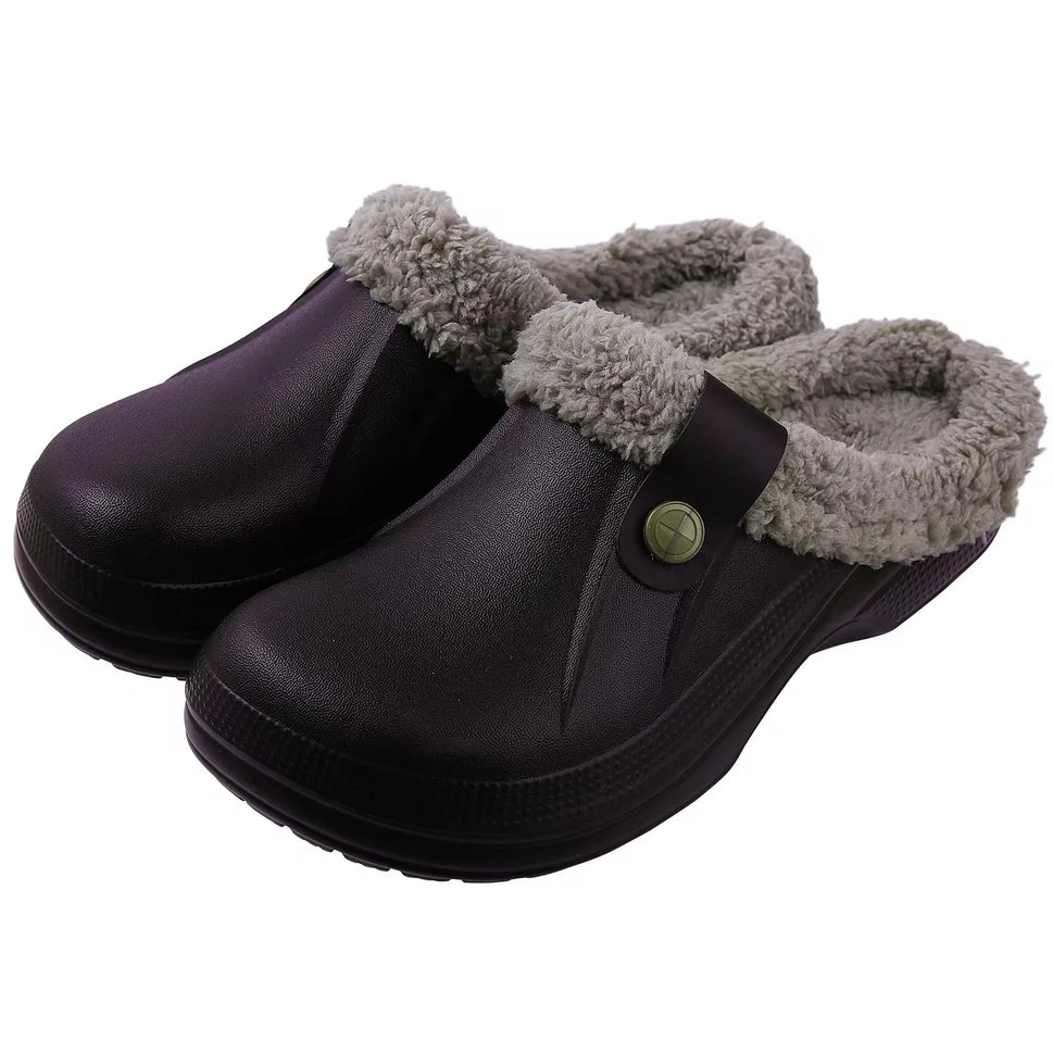 Crestar Memory Foam Fur Lined Clogs