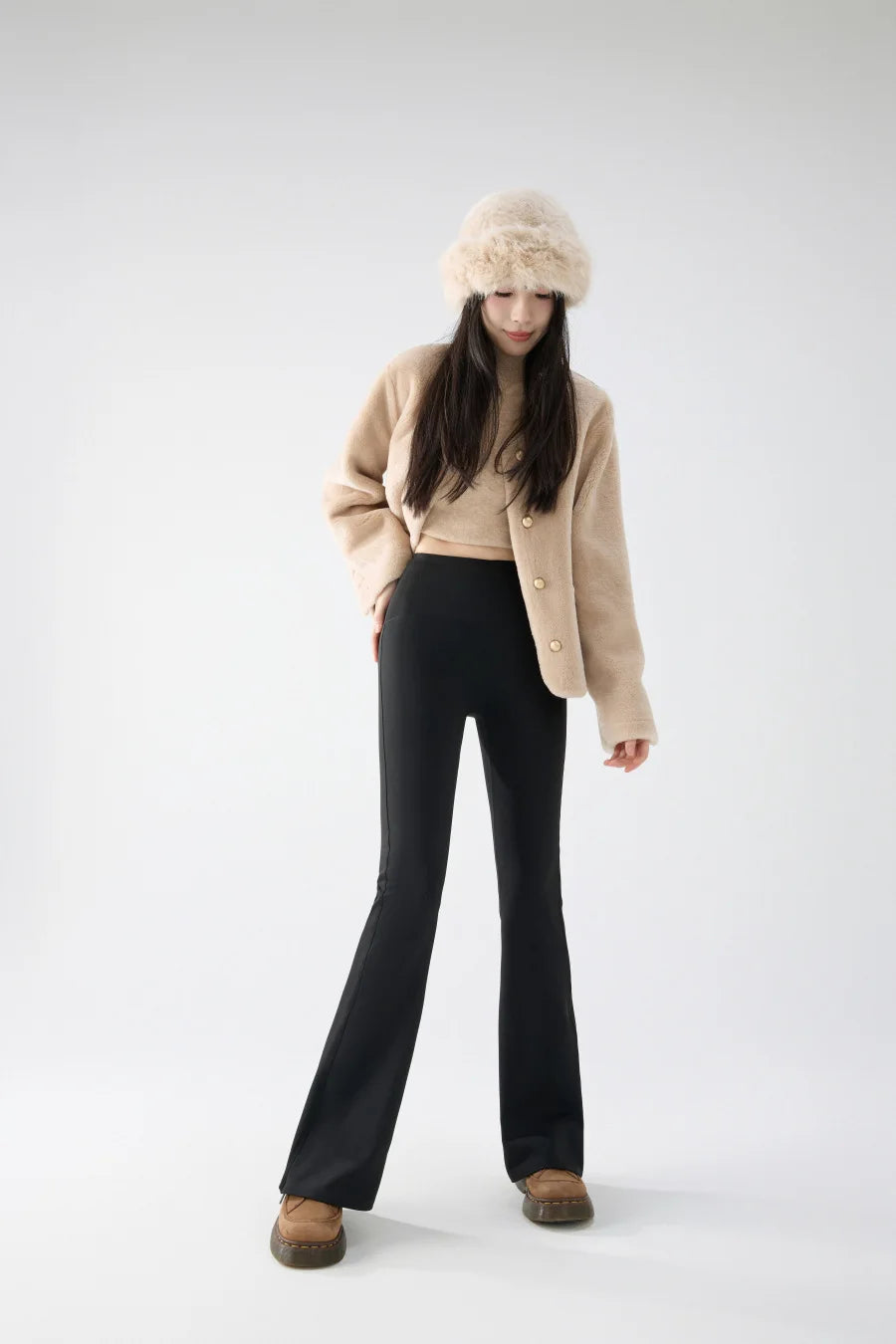 BIVIGAOS Autumn Winter Micro Flared Pants Leggings