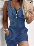 Switch Chic Solid Color Bodycon Dress 1 image