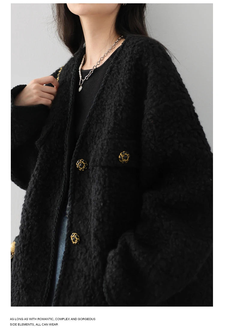 CHIC VEN Women's Woolen Coat - Autumn Winter