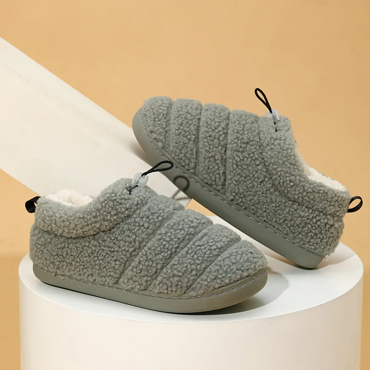 Smile Winter Warm Adjustable Cotton Slippers