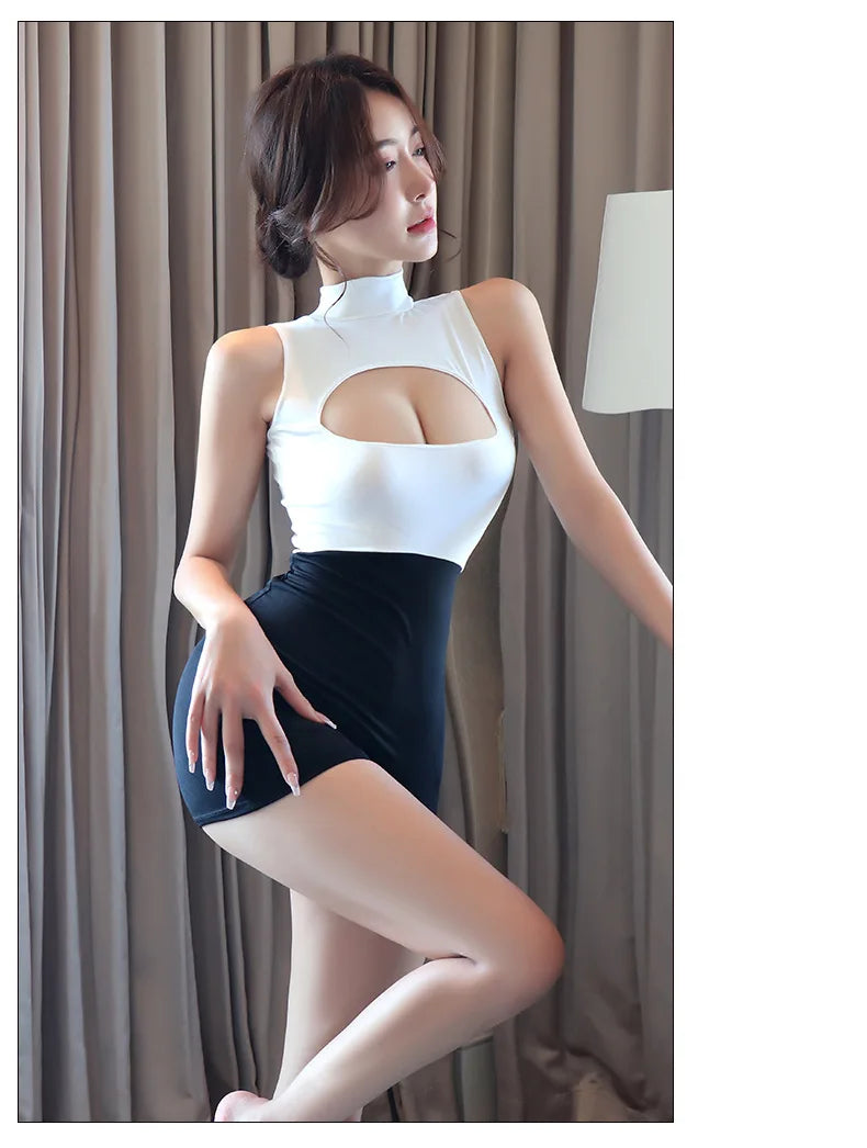 Passionate Secretary Uniform One-Piece Dress