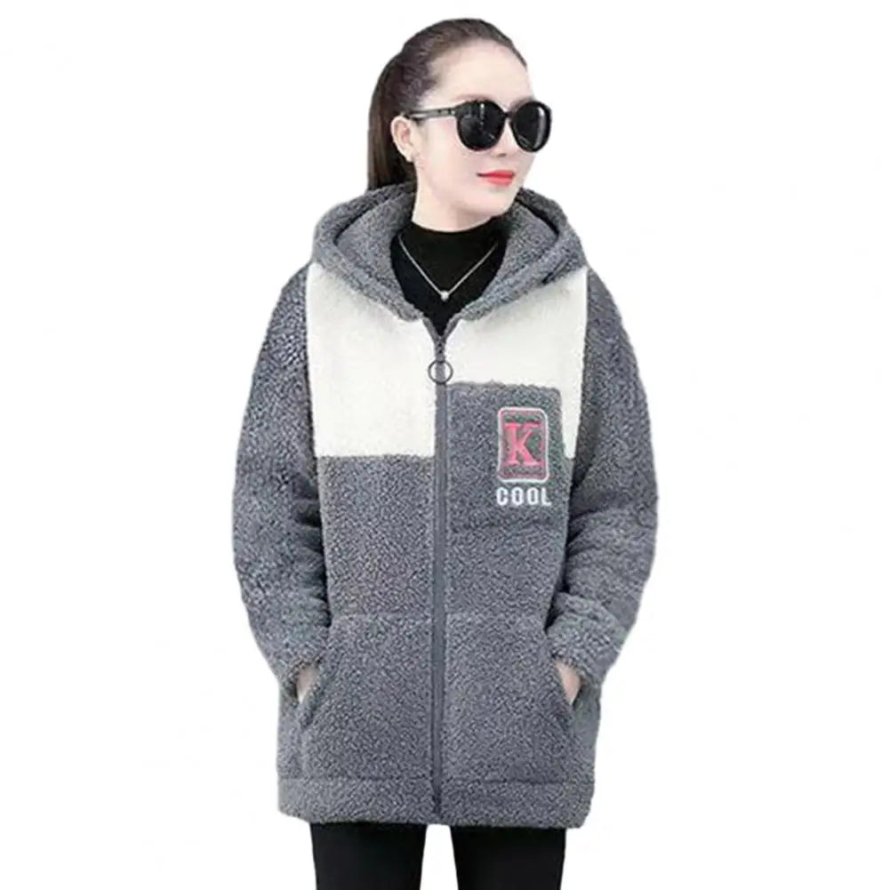 Colorblock Fleece Hooded Jacket