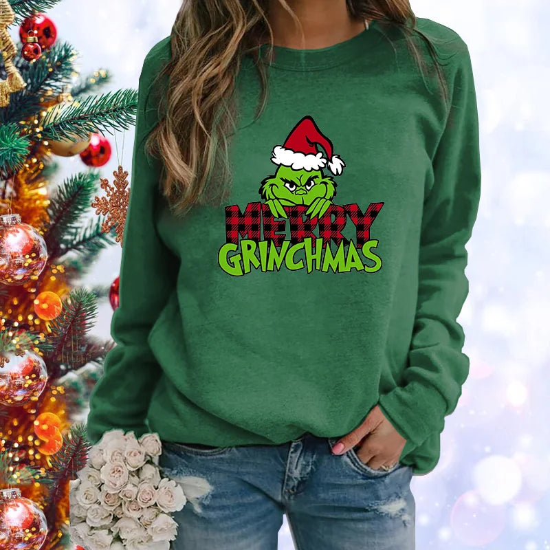 Merry Christmas Harajuku Printed Sweatshirt Women's Fashion