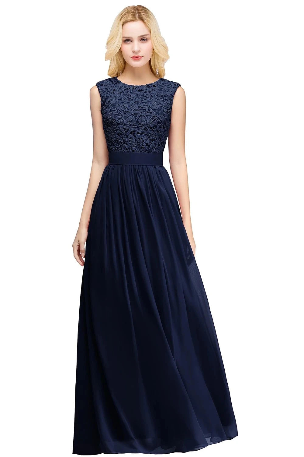 Elegant Lace Chiffon Evening Dress