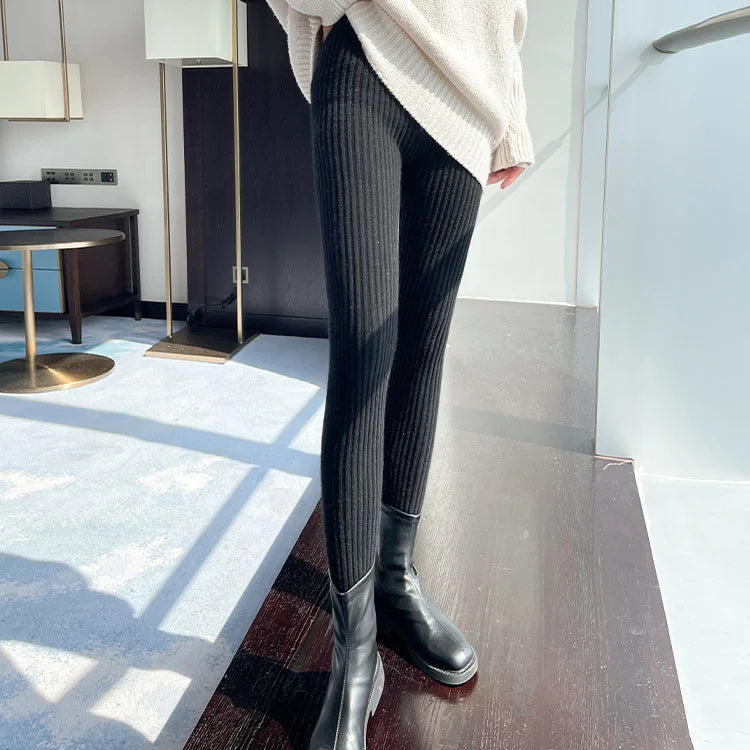 Slim High Waist Thermal Leggings for Women