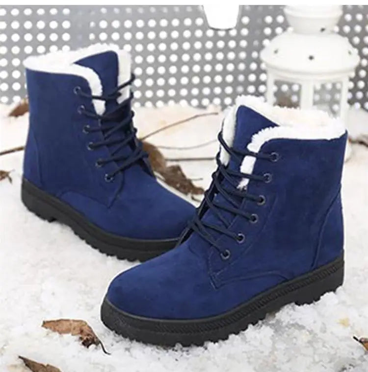 Cozy Snow Plush Platform Boots for Women