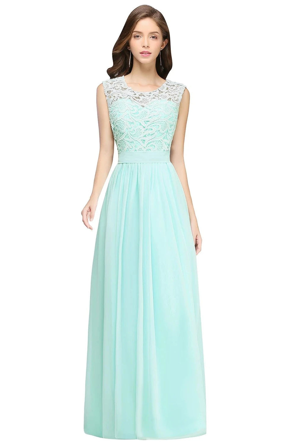 Elegant Lace Chiffon Evening Dress