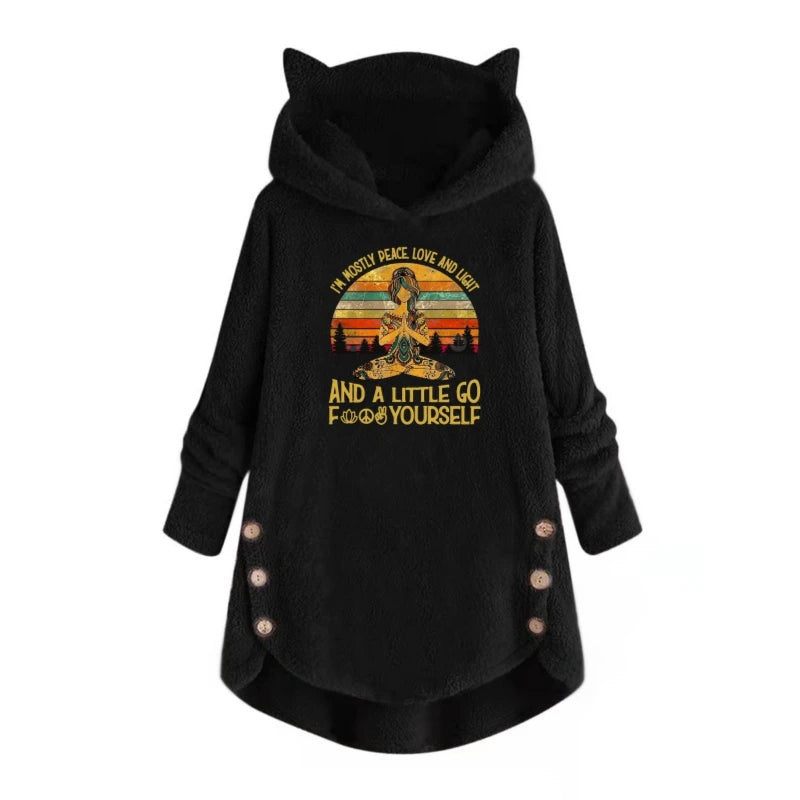 Autumn & Winter Plush Cat Ears Sweatshirt - Alfadarling