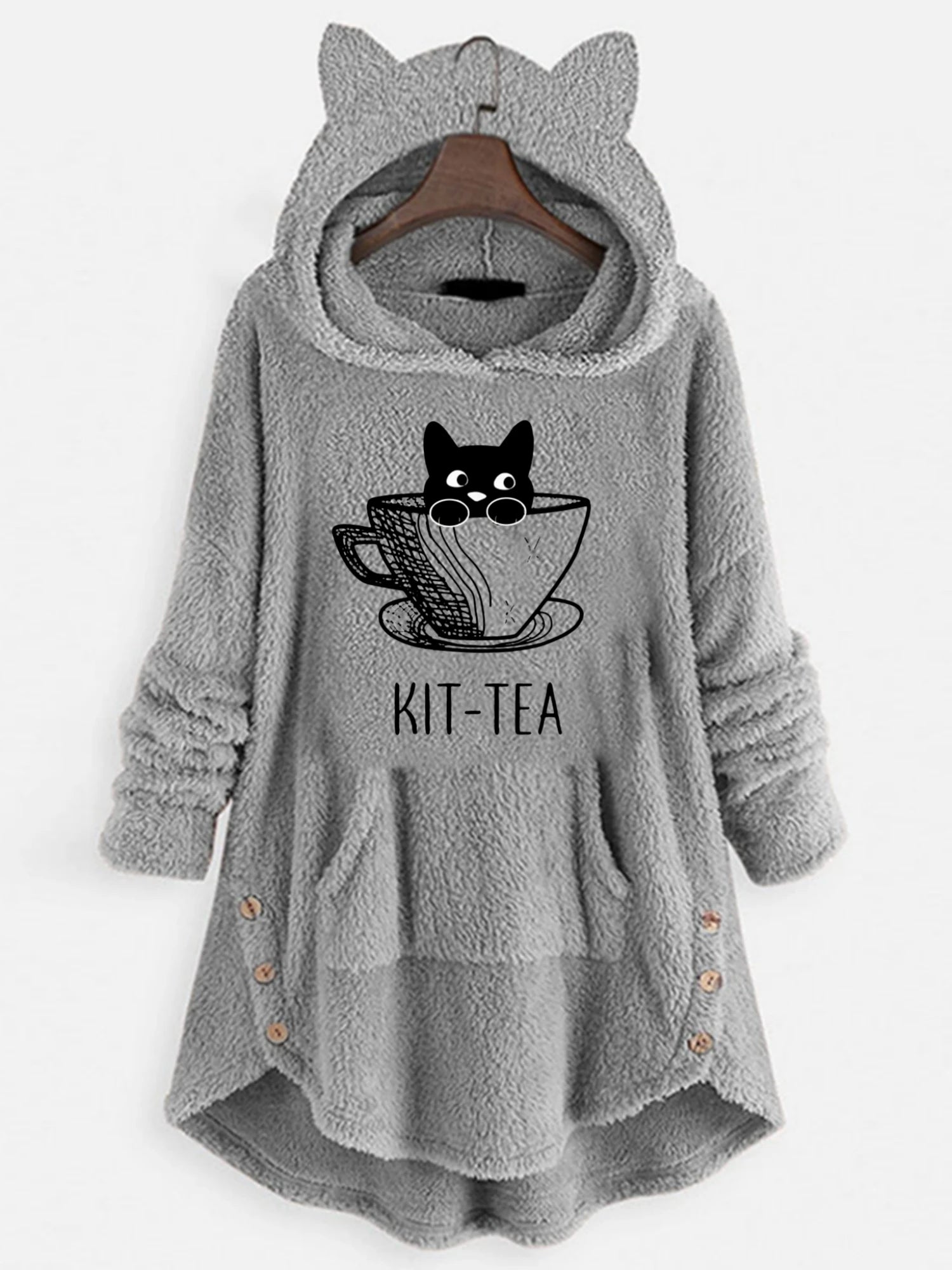 Autumn & Winter Plush Cat Ears Sweatshirt - Alfadarling