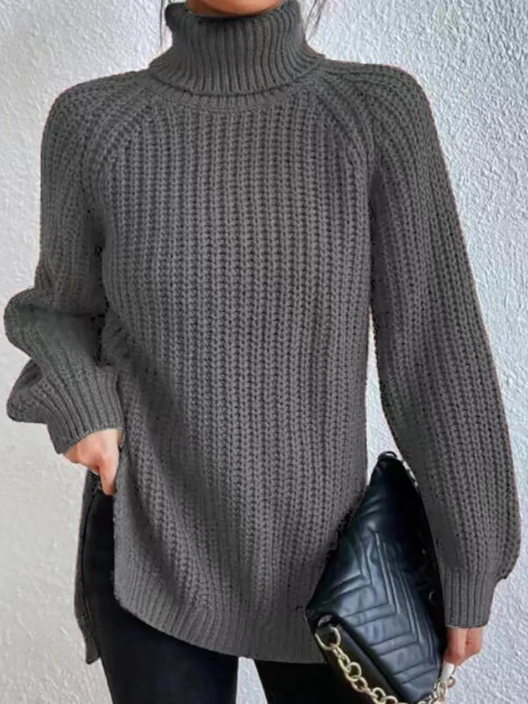 Elegant Oversized Winter Turtleneck Sweater