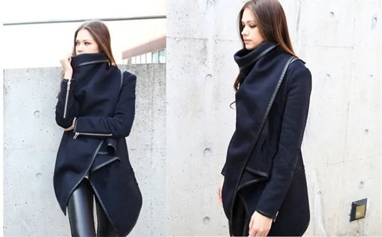 Women’s Trench Coat Long Cashmere Woolen Overcoat