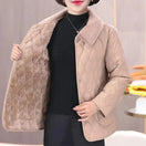 Switch Wine Red Plush Winter Jacket for Women with Fur Collar 1 image