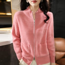 Switch Merino Wool Half-High Collar Cardigan for Women 2 image