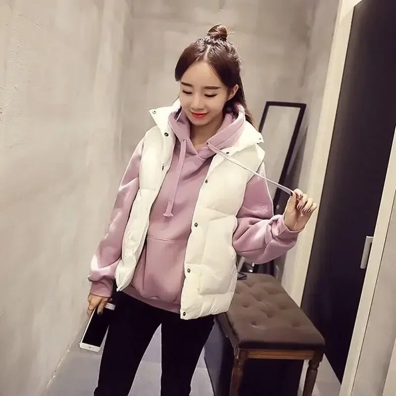 Jacket Vest Vest Women's Autumn Winter Loose Short Jacket Chaleco Mujer