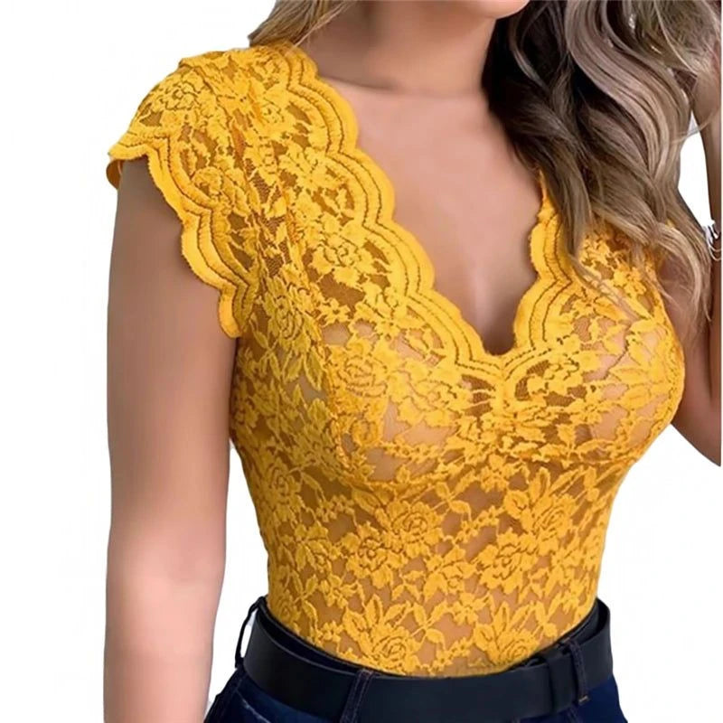 Summer Lace Crochet Cami Top