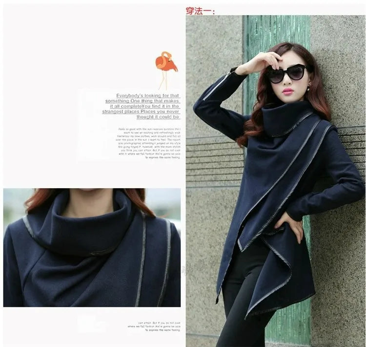 Women’s Trench Coat Long Cashmere Woolen Overcoat