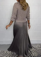 Switch Grey Long Sleeve Patchwork Sweater Dress 2 image