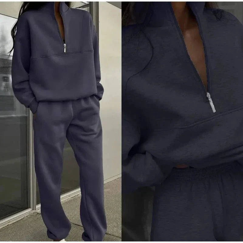 Women's Autumn Winter Sport Set – Sweatshirt & Pants Suit