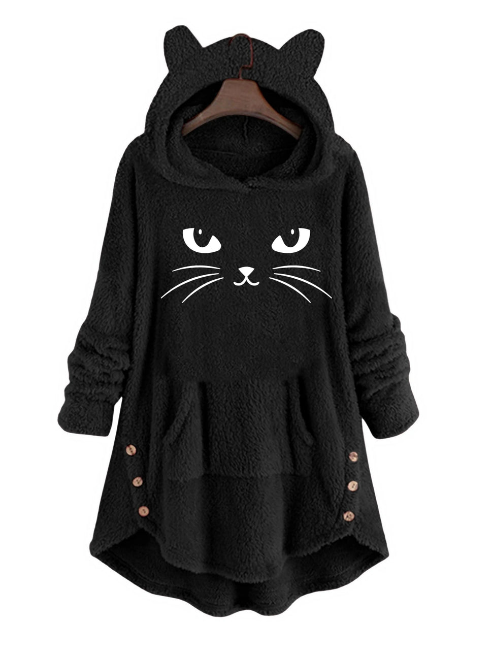 Autumn & Winter Plush Cat Ears Sweatshirt - Alfadarling