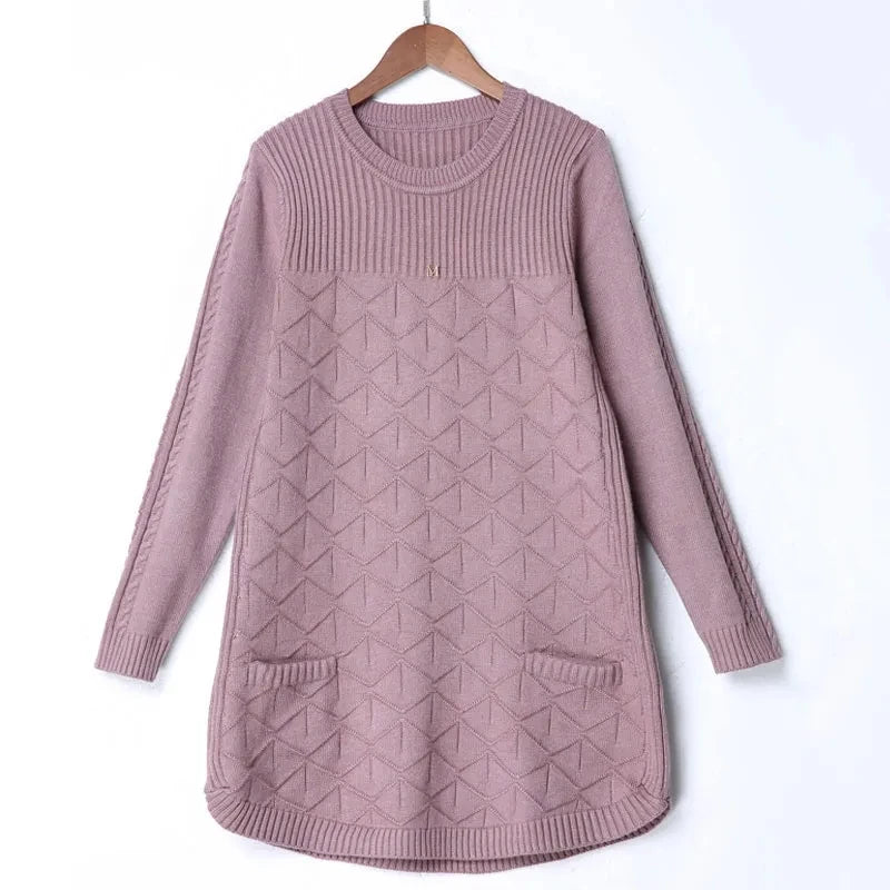 New Korean Women Long Sweater Pullover – Cozy & Stylish Knitwear