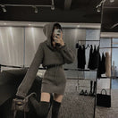 Switch MEXZT Hooded Knitted Mini Dress – Winter Streetwear 1 image