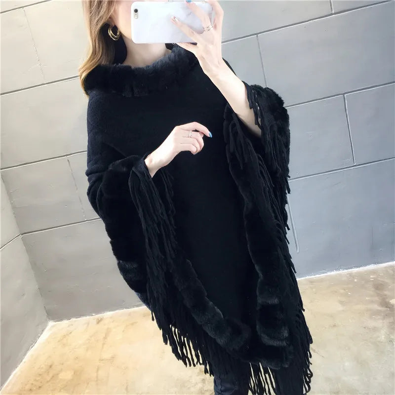 Autumn Winter Imitation Rabbit Fur Women's Coat