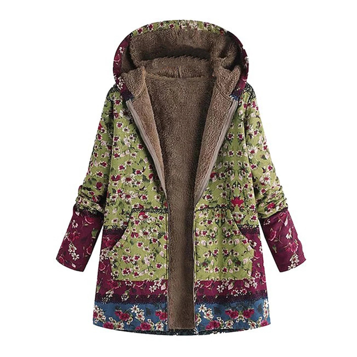 Winter Women’s Hooded Coat with Pockets