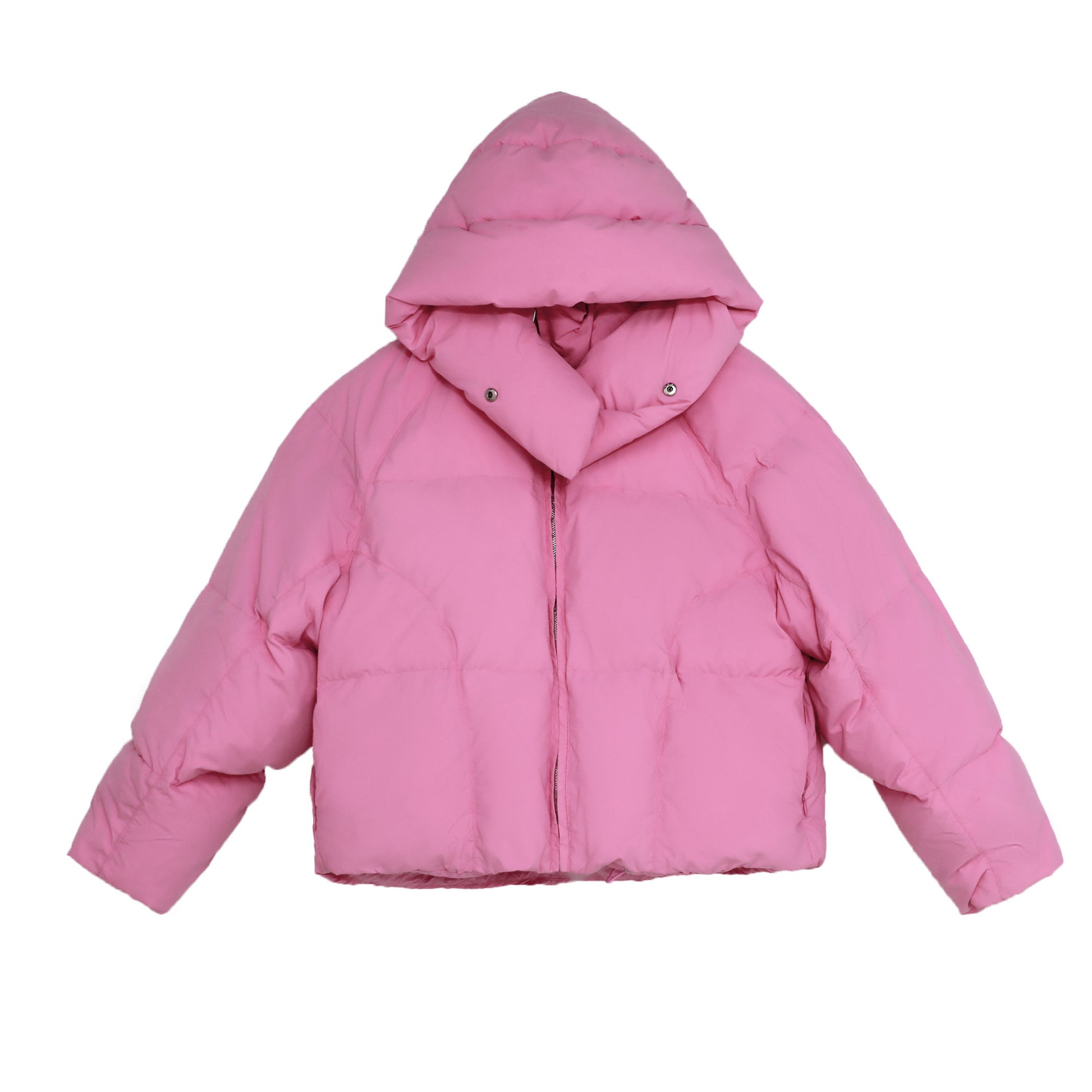 Winter Chic Hooded Down Cotton Puffer Parka