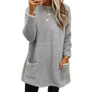 Switch Autumn Winter O Neck Pullover Plush Hoodie for Women 1 image