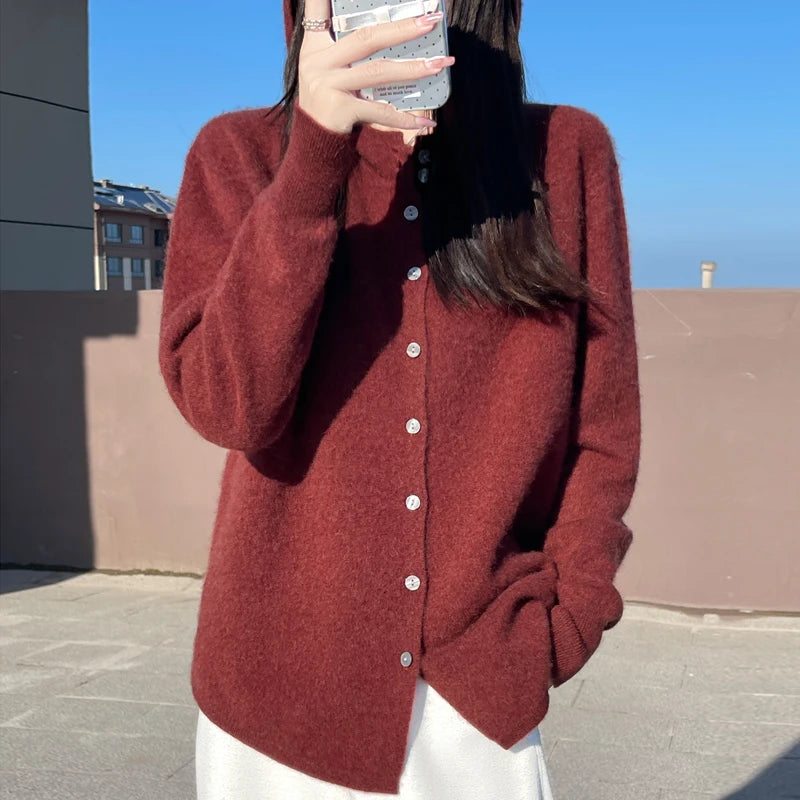 Fall/Winter  Women's Pure Wool Cardigan