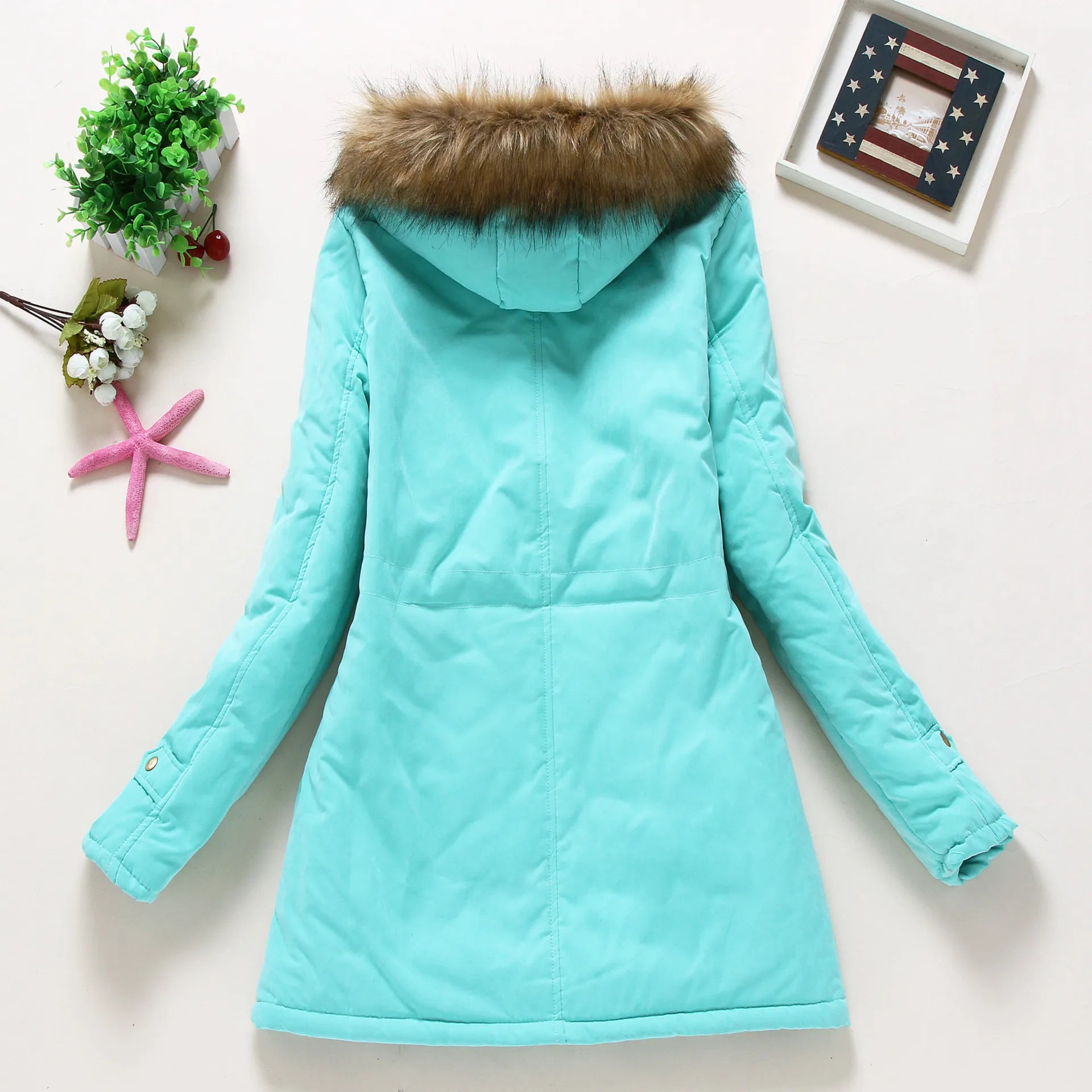 Spring Autumn Winter Jacket Thick Warm Hooded Parka