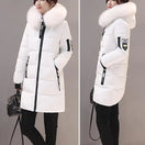 Switch Women&#39;s Winter Coat with Fur Neckline - Thick Cotton Parka 2 image