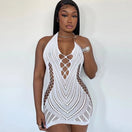 Switch Sexy Fishnet Halter Backless Dress 2 image