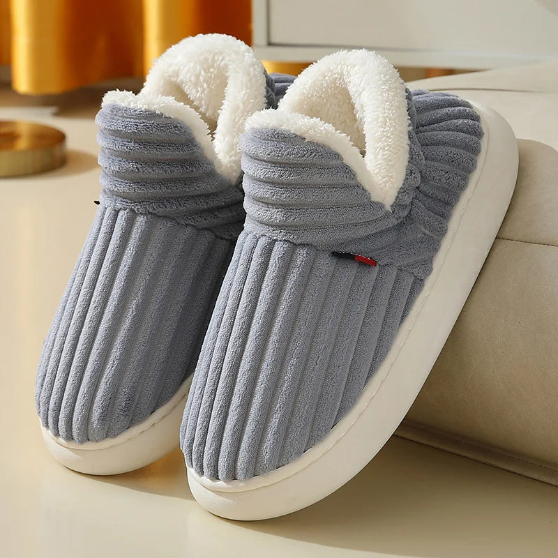 Evshine Women’s Plush Furry Winter Slippers