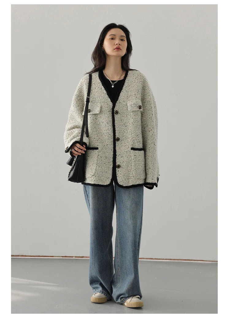 CHIC VEN Women's Woolen Coat - Autumn Winter