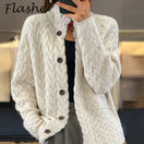 Switch Autumn Winter Women’s Long Sleeve Knitted Cardigan 1 image