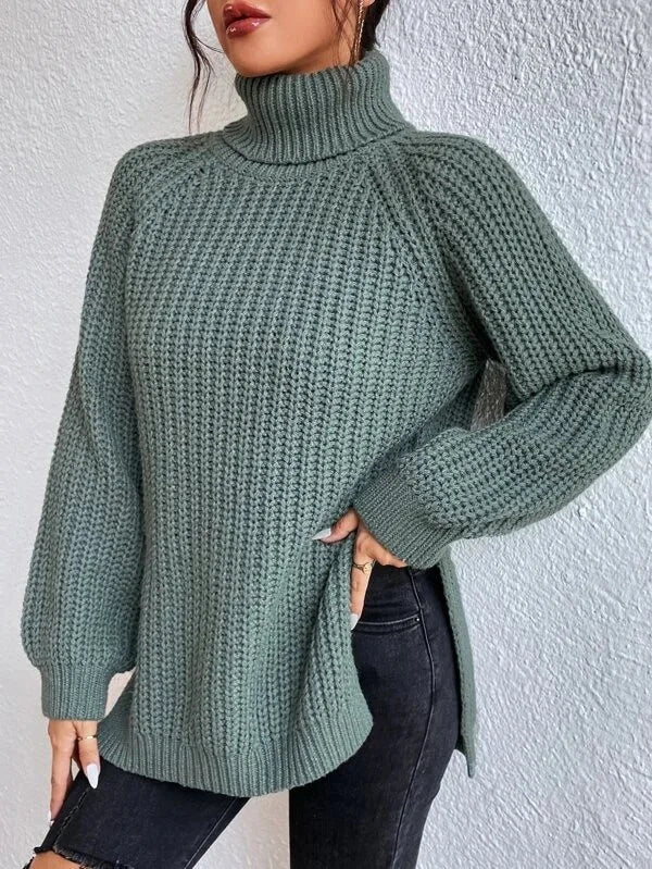 Elegant Oversized Winter Turtleneck Sweater