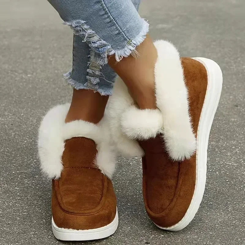 Cozy Suede Ankle Boots for Women | Alfadarling