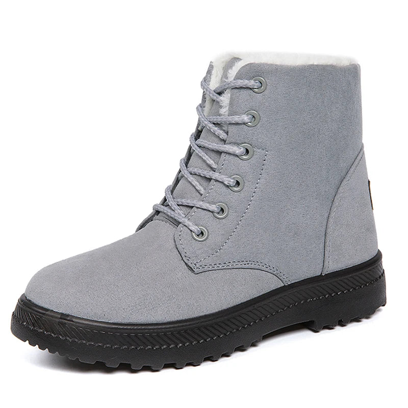 Cozy Snow Plush Platform Boots for Women