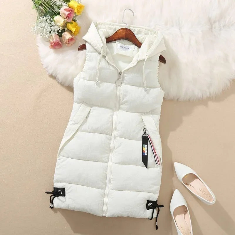 Women's Hooded Puffer Vest – Winter Warmth & Style