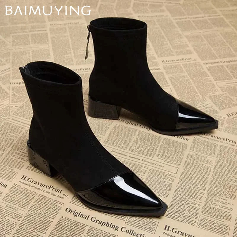 Women’s Chunky Mid Heel Ankle Boots