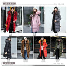 Switch Women&#39;s winter fashion jacket with fur collar and hood in various colors, showcasing casual zipper bubble puffer style. 2 image