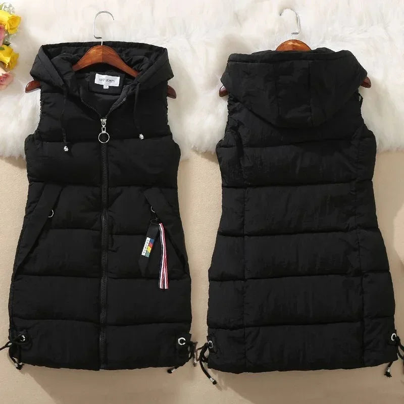 Women's Hooded Puffer Vest – Winter Warmth & Style